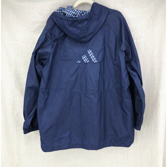 ADIDAS Plaid Three Stripe Windbreaker 1999 Vintage - Picture 4 of 7
